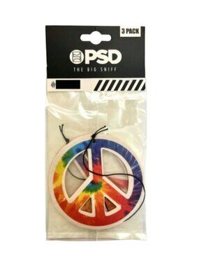 Psd The Big Sniff Tye Dye Peace Sign 3 Pack Air Freshener In Cherry Scent